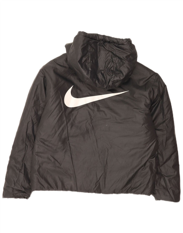 Nike Veste matelassée réversible à capuche pour femme UK 16 Large Noir Polyester