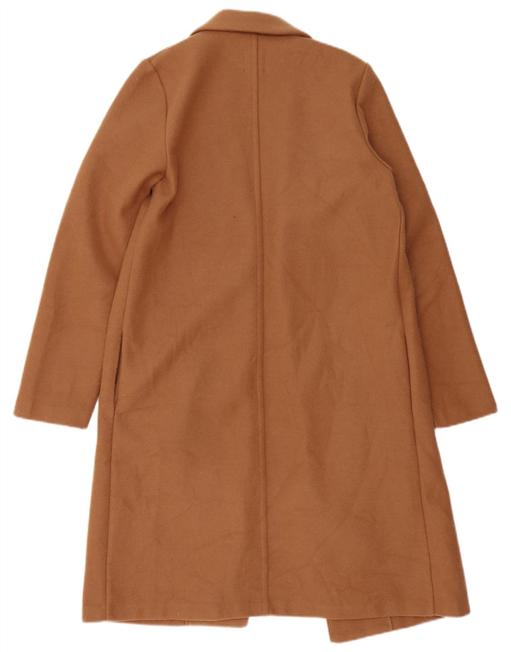 Zara Femme Manteau Oversize Ouvert UK 10 Petit Marron Polyester