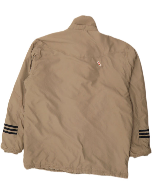 Adidas Mens Windbreaker Jacket UK 42/44 Large Beige Colourblock Polyester