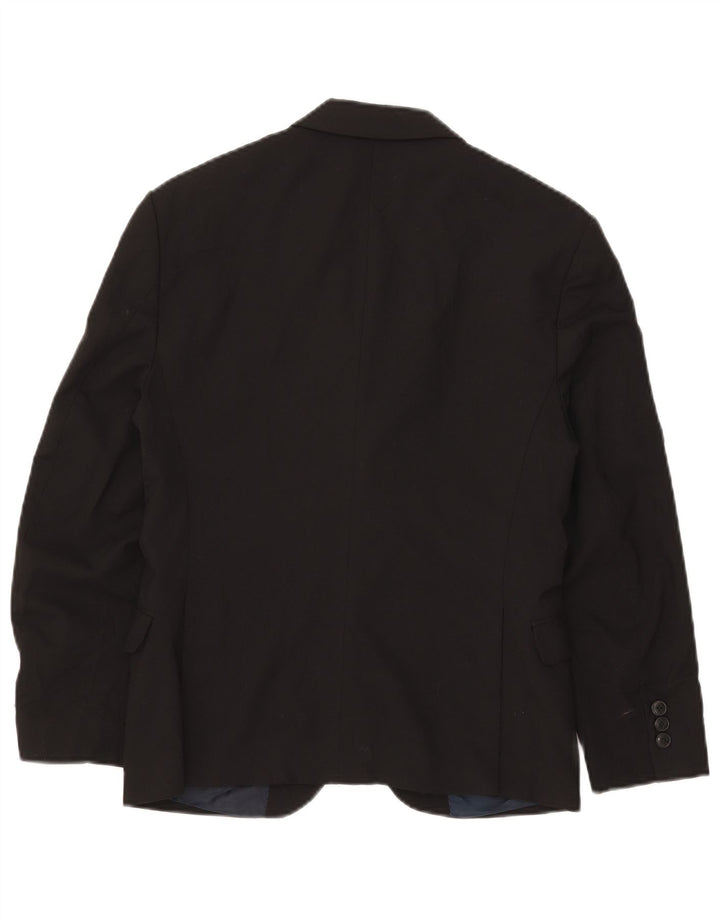 Zara Veste Blazer 2 Boutons Homme EU 44 XS Noir Polyester