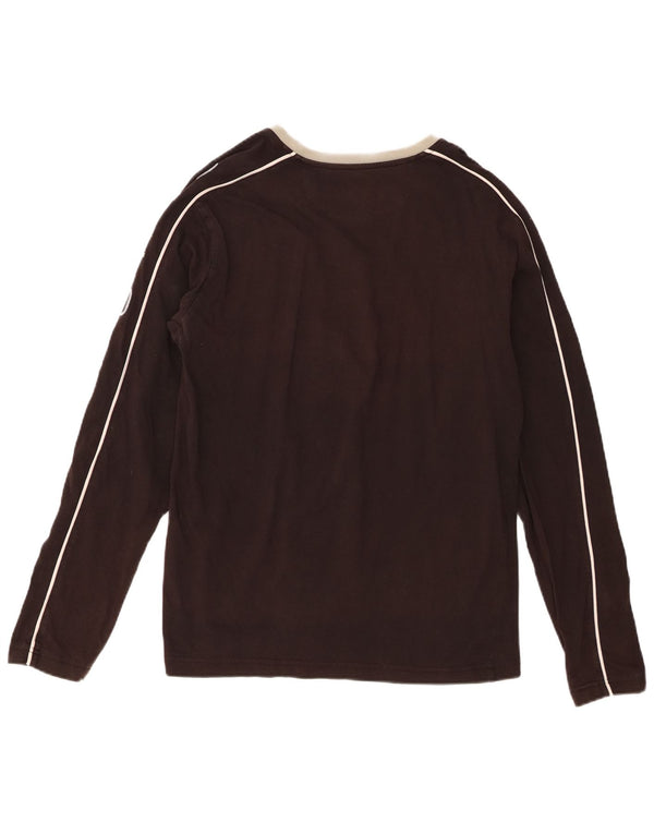 North Sails Haut graphique à manches longues pour femme UK 16 Large Marron Colourblock