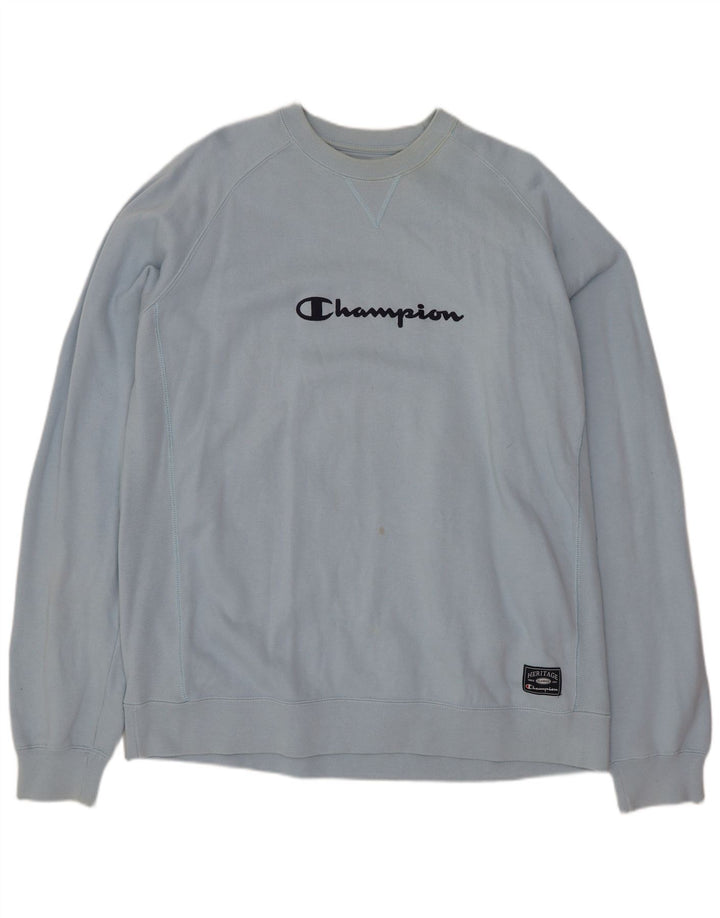 Champion Sweat-shirt graphique pour homme 2XL en coton bleu