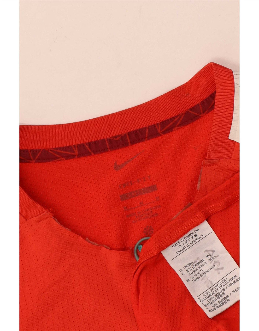 Nike T-shirt graphique à manches courtes pour homme Rouge moyen Polyester