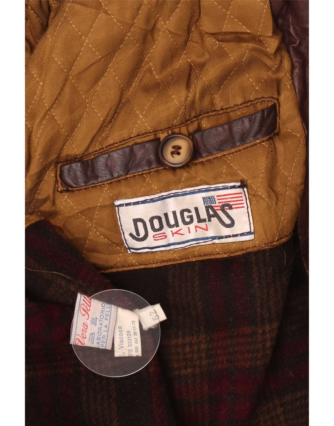 Douglas Veste en cuir pour homme EU 52 XL Marron classique