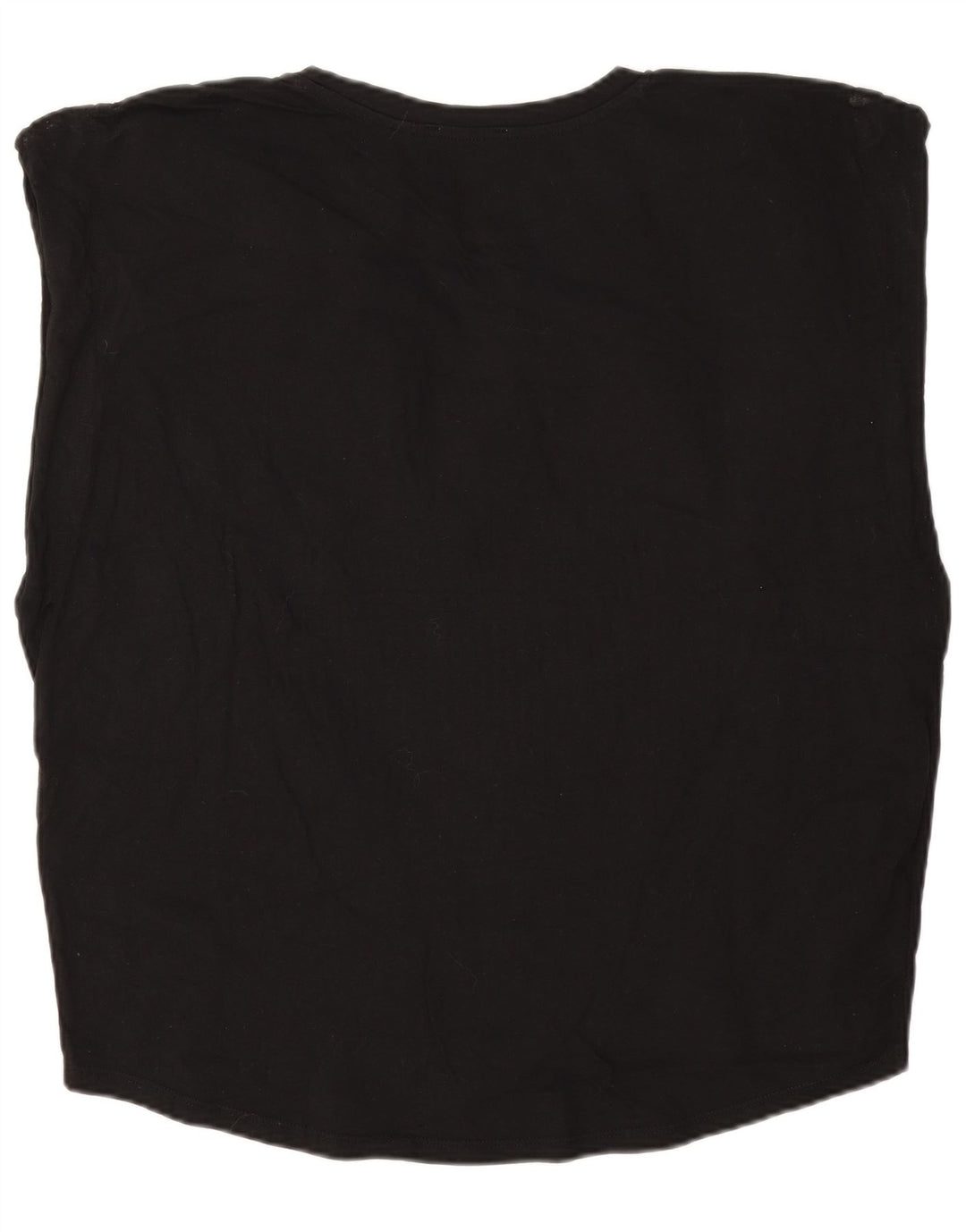 Zara Débardeur surdimensionné pour femme UK 12 en coton noir moyen