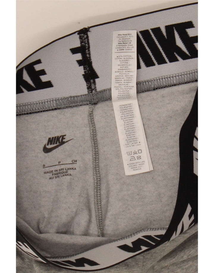 NIKE Leggings graphiques pour femmes UK 8 petit coton gris