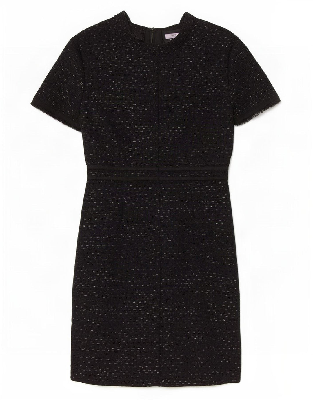 Reiss Robe trapèze pour femme UK 8 Small Noir Rayé Polyester