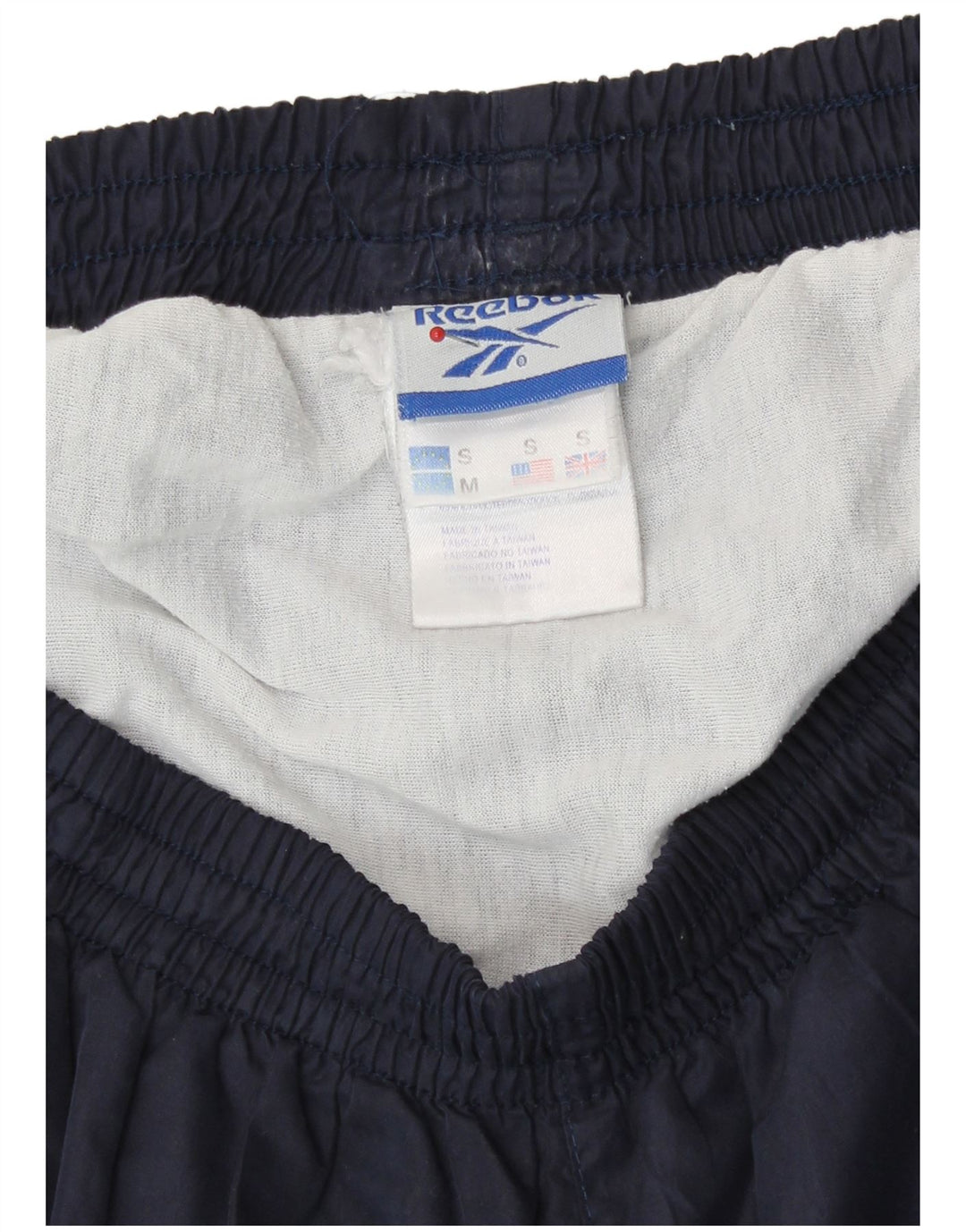 Reebok Short de sport homme petit bleu marine polyester