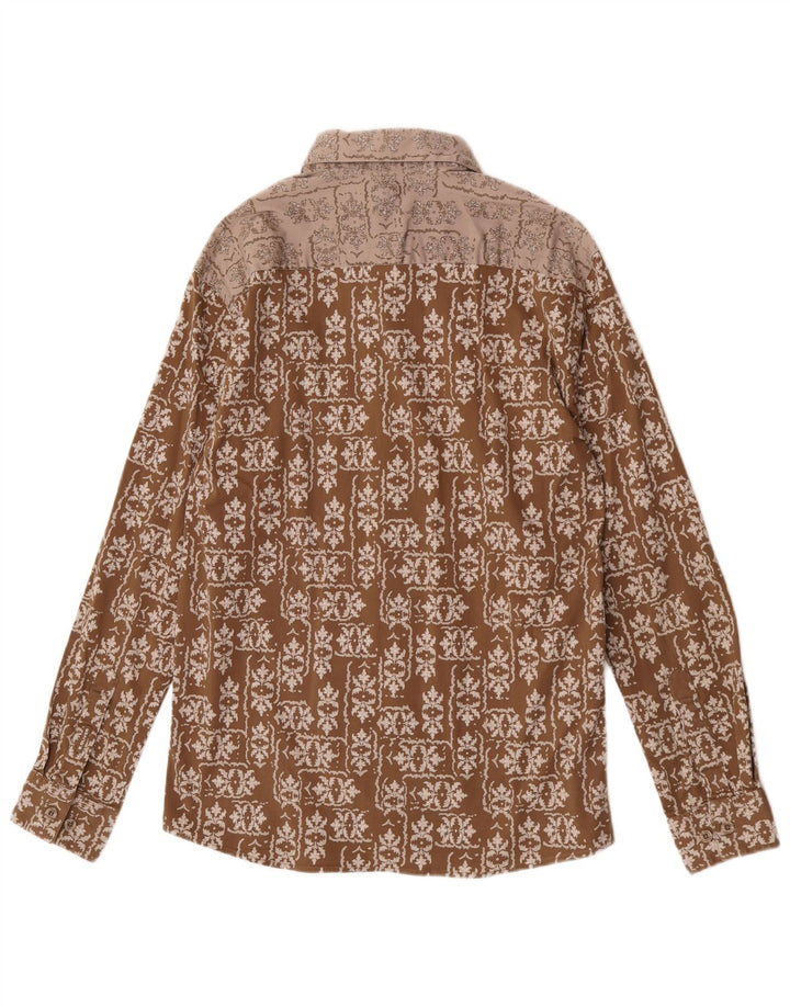 S.Oliver Chemise Homme Large Marron Floral Coton