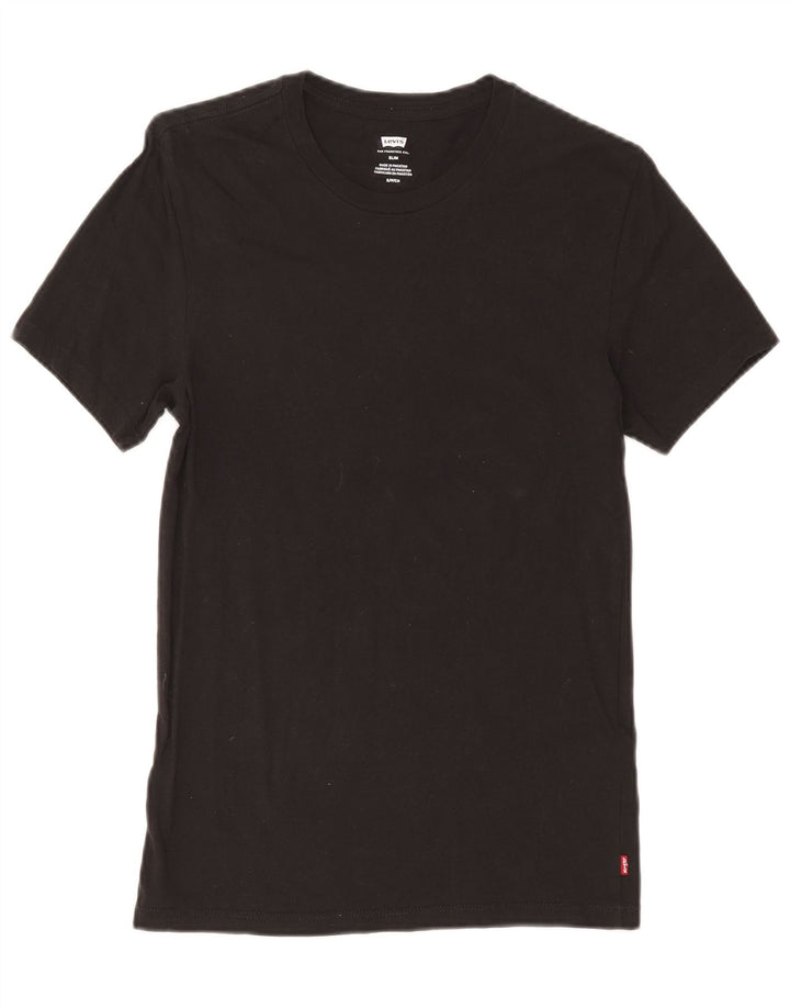 Levi's T-Shirt Slim Fit Homme Noir Petit Coton