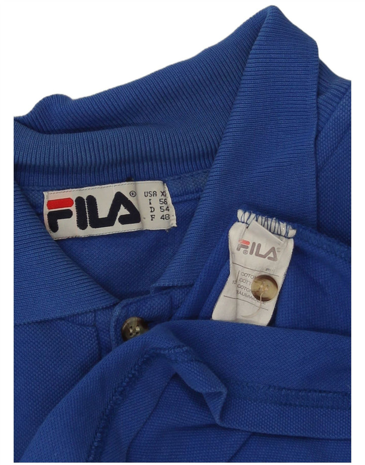 Fila Polo Homme XL Bleu Coton