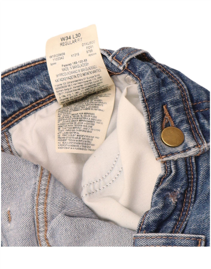 WRANGLER Jean droit coupe régulière homme W34 L30 bleu coton