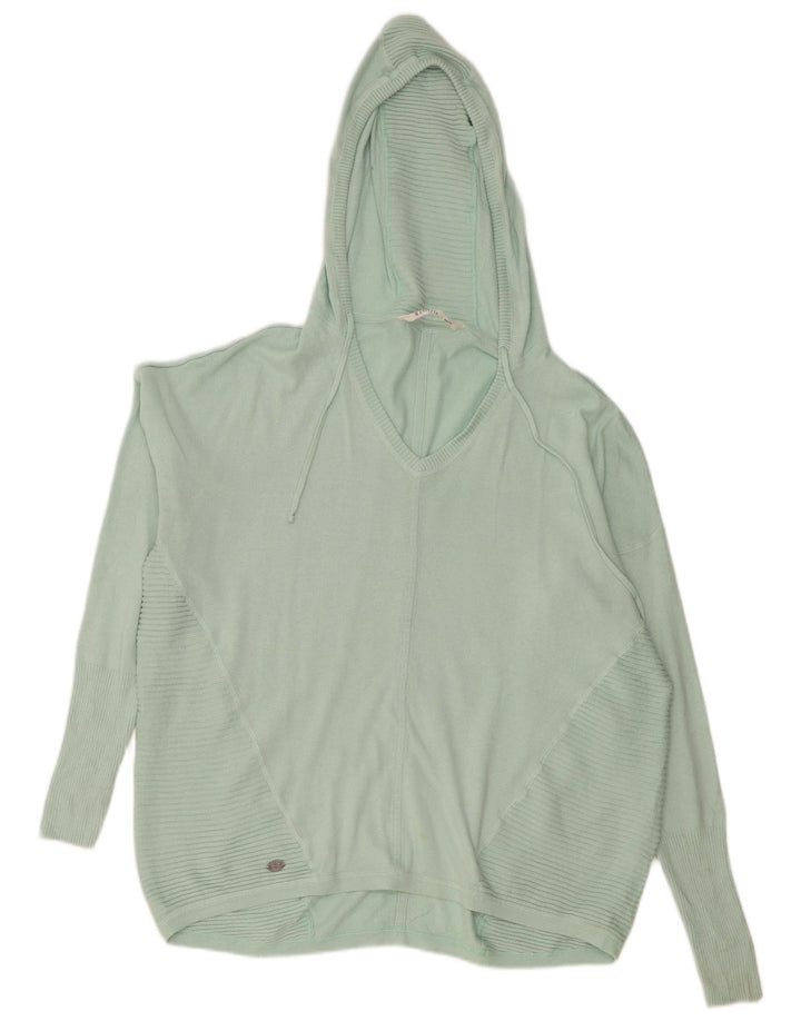 Athleta Pull surdimensionné à capuche pour femme UK 16 Large Turquoise