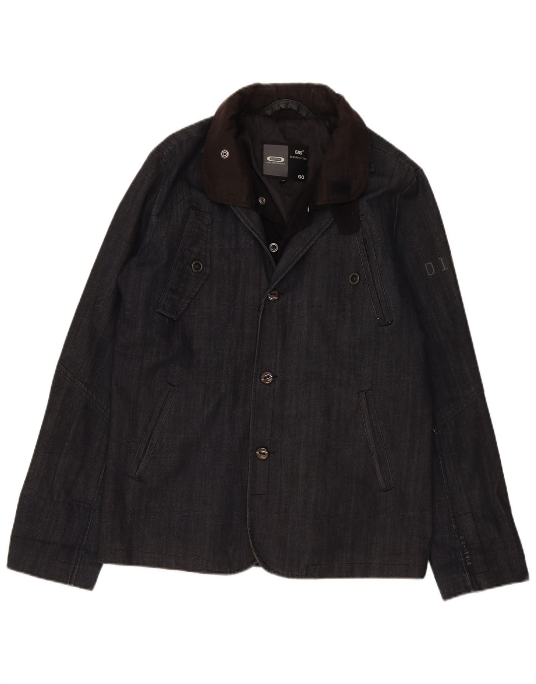 G-Star Veste en jean pour homme UK 40 Large Gris Coton