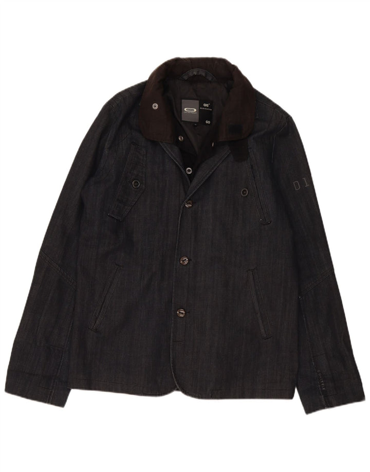 G-Star Veste en jean pour homme UK 40 Large Gris Coton