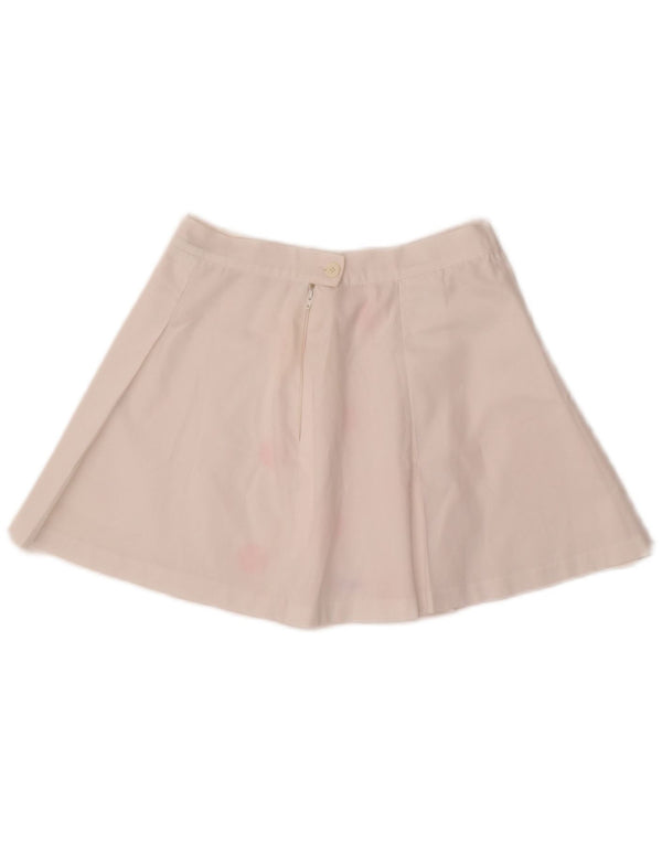 Diadora Mini jupe femme UK 12 Medium W26 blanc à pois en polyester
