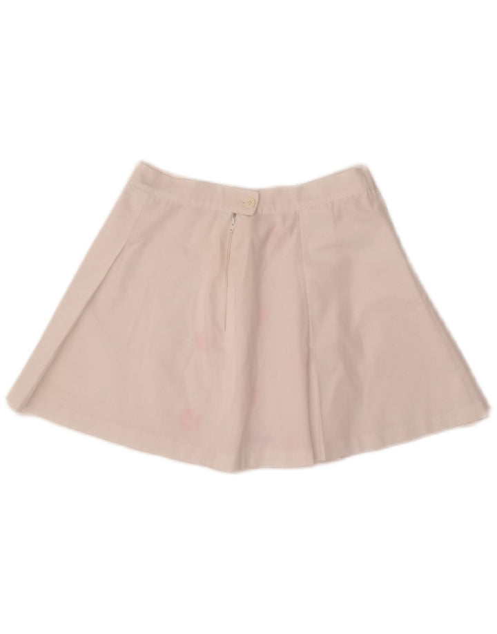 Diadora Mini jupe femme UK 12 Medium W26 blanc à pois en polyester