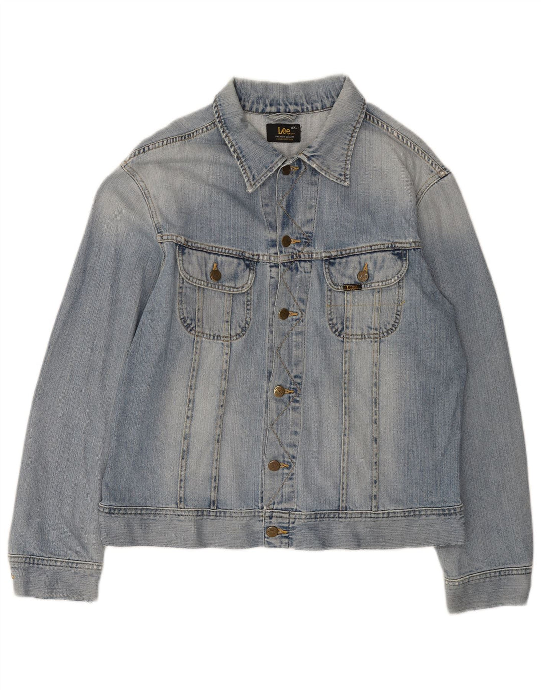 LEE Veste en Jean Homme UK 44 2XL Bleu Coton