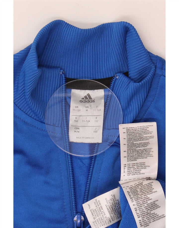 Veste de survêtement Adidas Garçon 11-12 ans Bleu Polyester