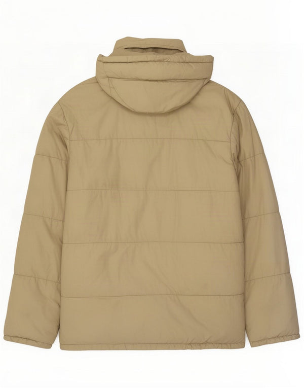 Alberto Aspesi Veste matelassée surdimensionnée à capuche pour femme UK 8 Small Beige