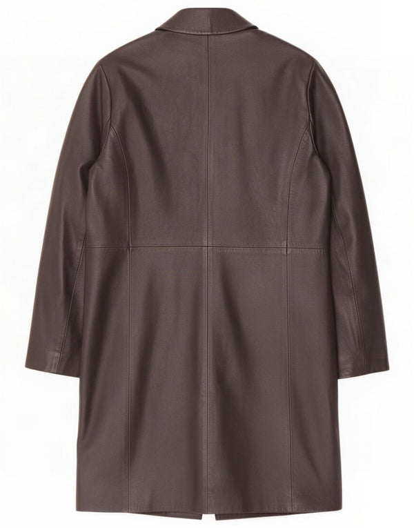 Marks & Spencer Manteau en cuir pour femme UK 14 Medium Black Classic