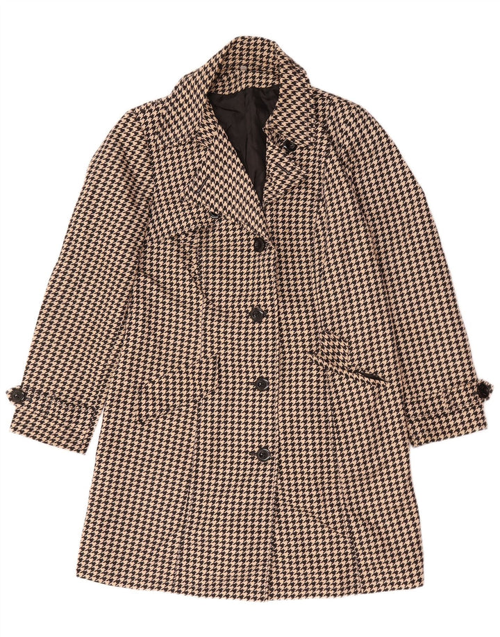 Marks & Spencer Trench-Coat Femme UK 44 Large Beige Pied-de-Poule Polyester