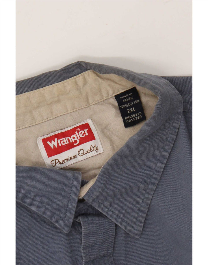 Wrangler Chemise Homme 2XL Bleu Coton