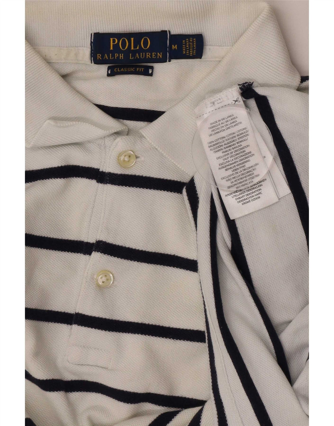 Polo Ralph Lauren Chemise Homme Coton Rayé Blanc Moyen