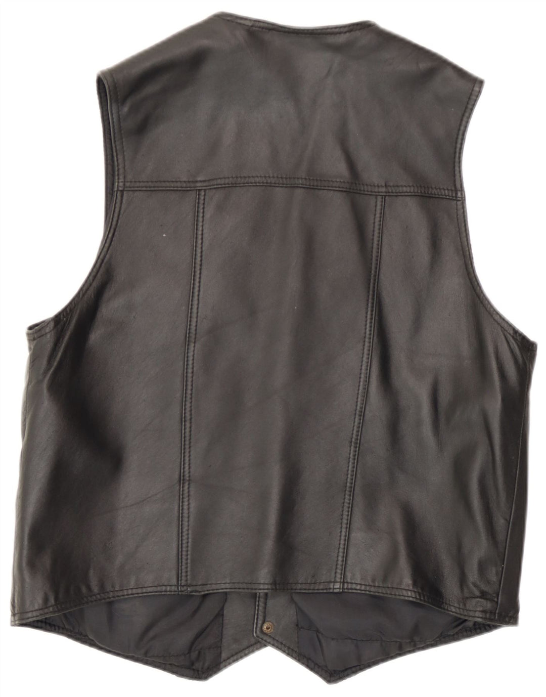 Mondi Gilet en cuir pour homme UK 36 Petit Noir