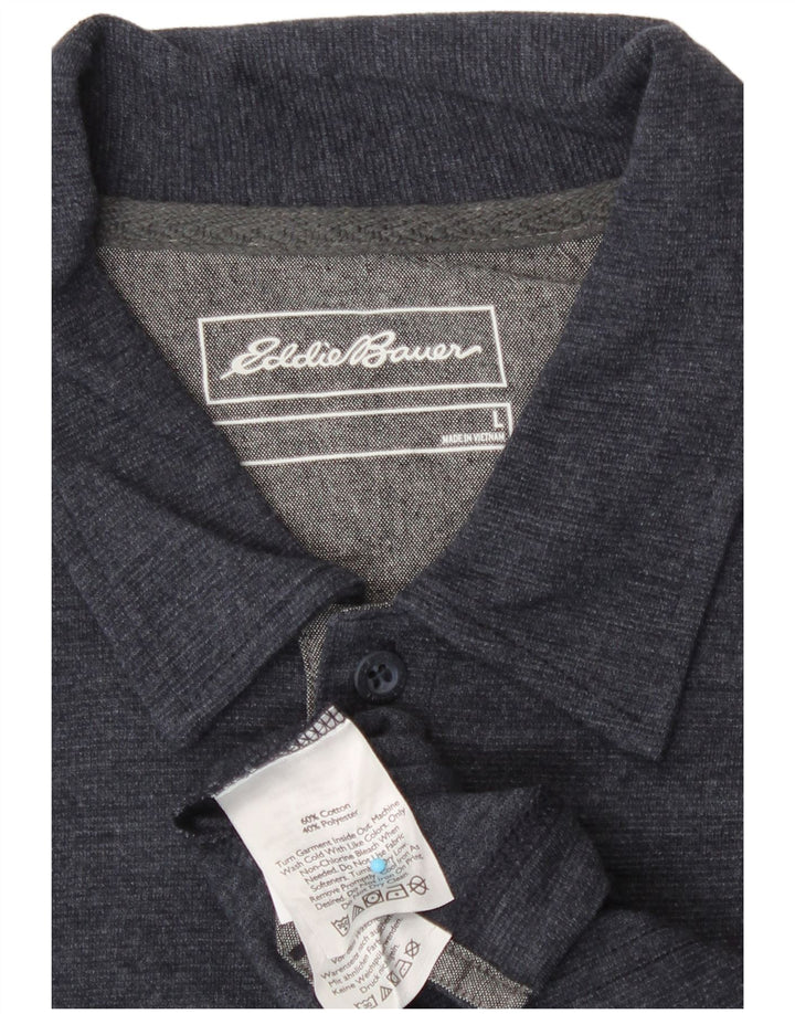 Eddie Bauer Polo Homme Grand Bleu Marine Coton