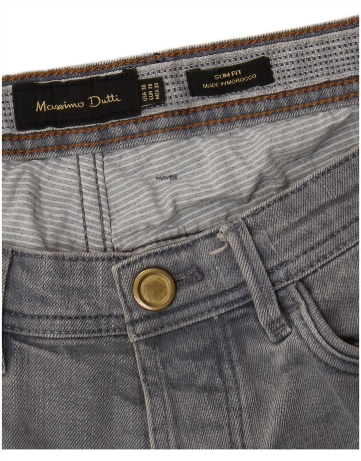 MASSIMO DUTTI Jean Slim Homme EU 38 Petit W30 L31 Gris