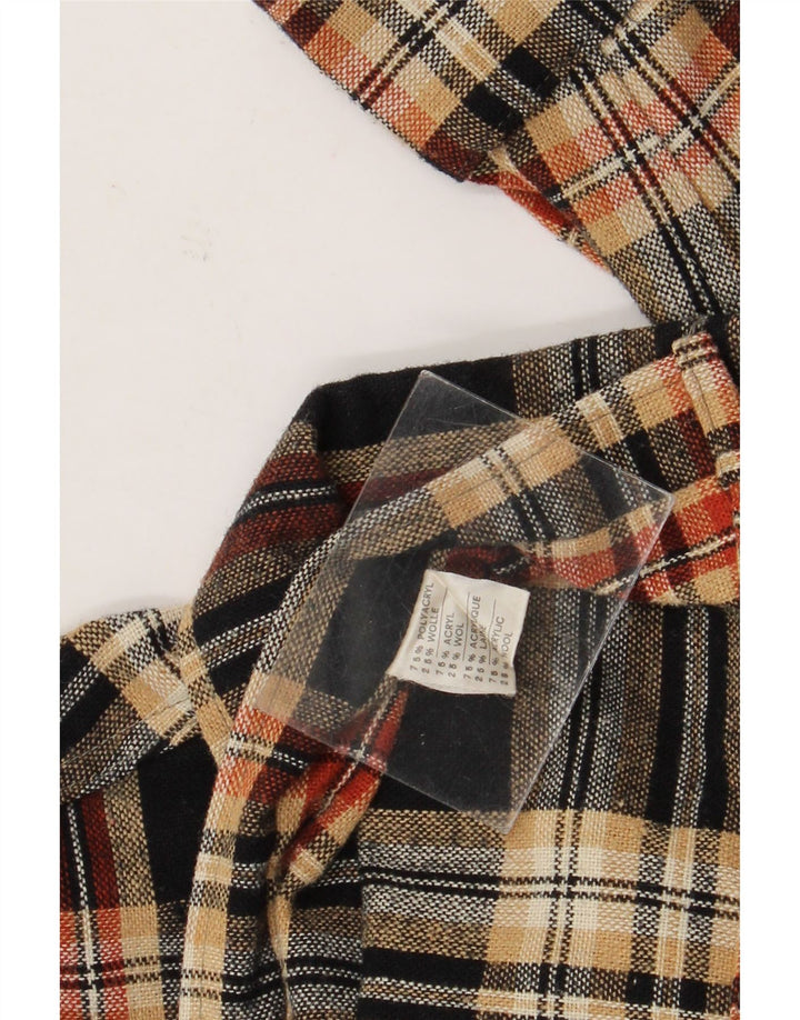 vintage Mens Flannel Shirt Taille 39 Moyen Multicolore Check Polyacrylique