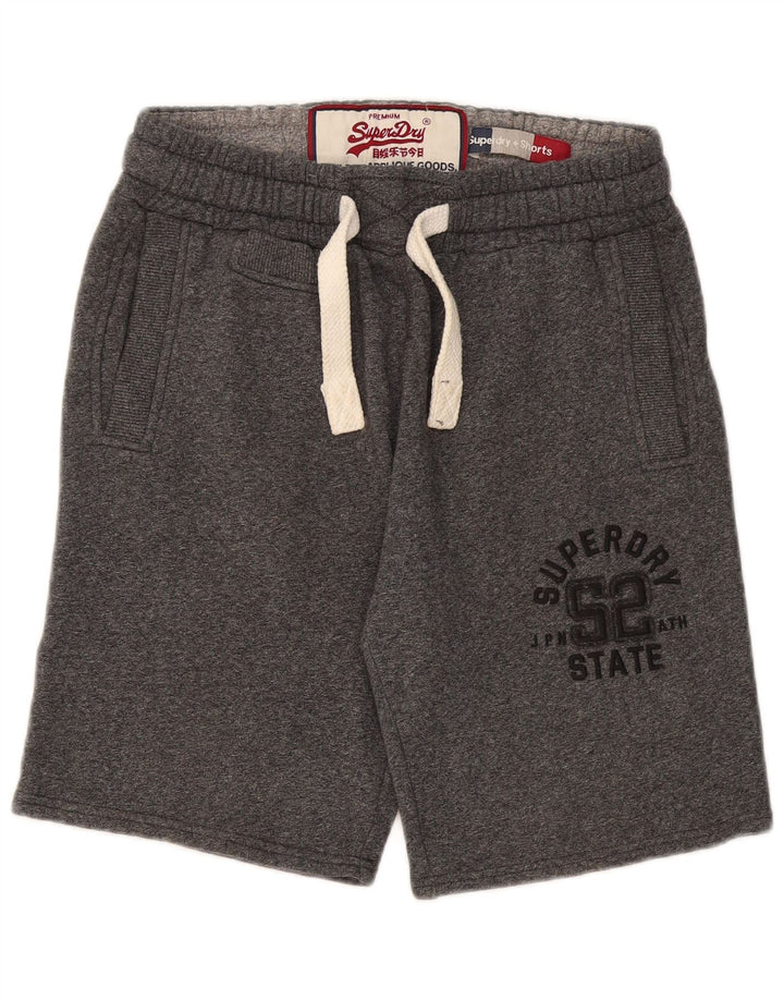 Superdry Short Graphic Sport Homme Petit Gris Chiné Coton