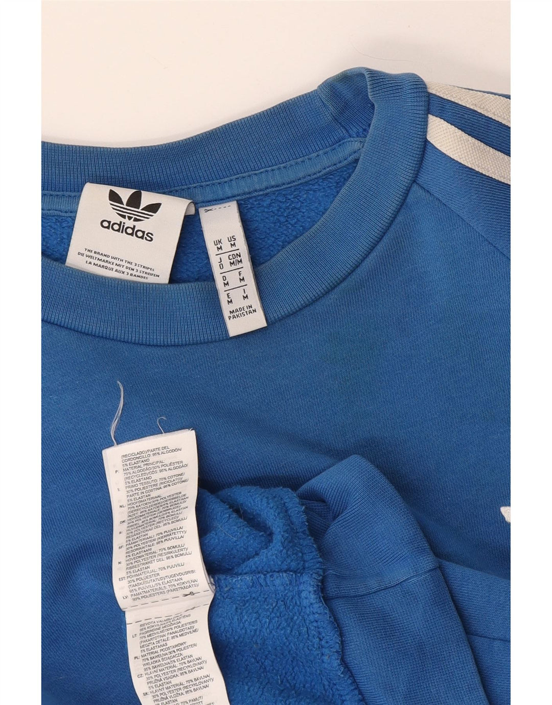 Adidas Sweat-Shirt Homme Bleu Moyen Coton