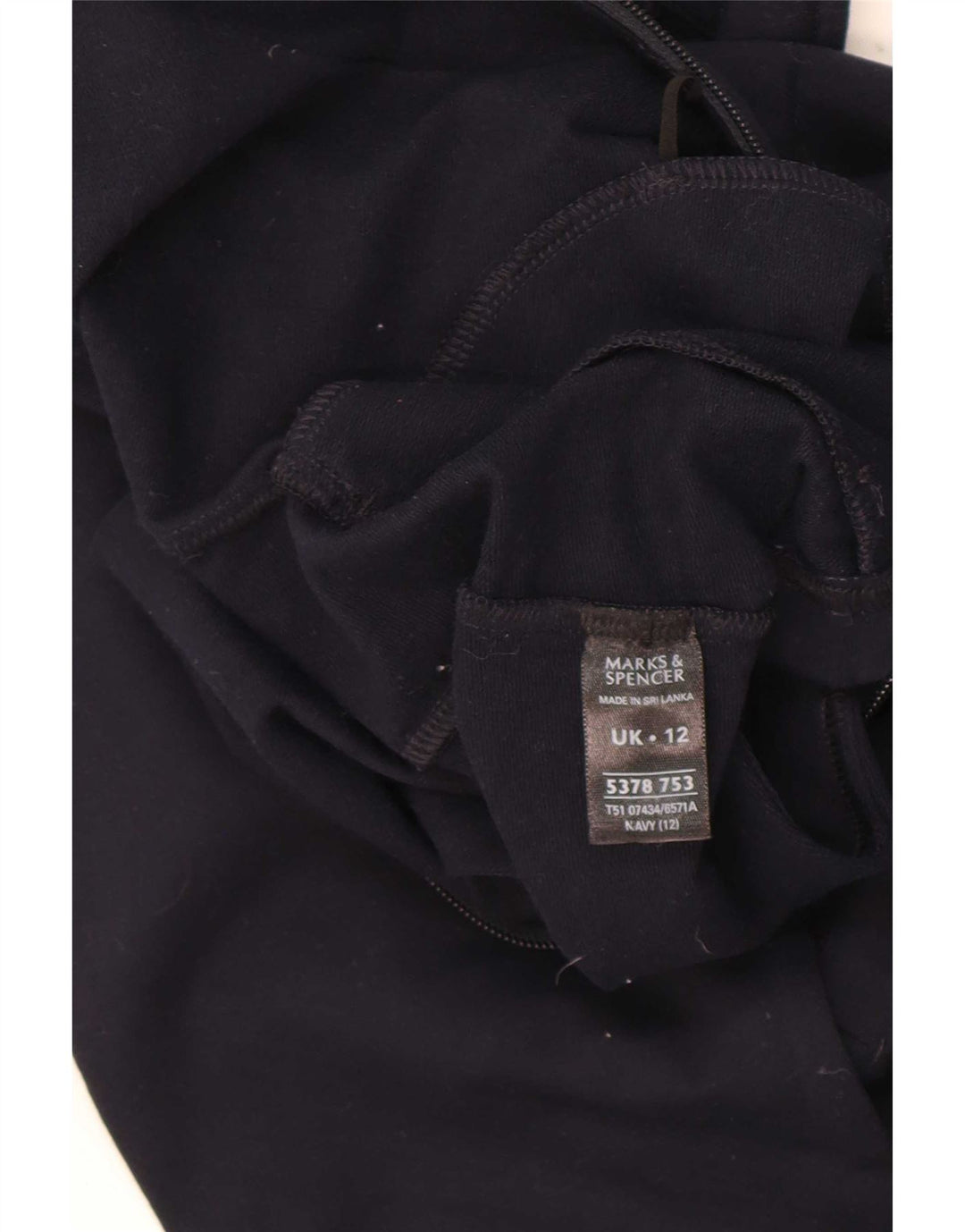 Marks & Spencer Veste de survêtement pour femme UK 12 Bleu marine moyen Coton