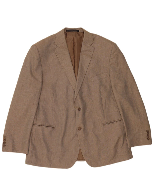 Marks & Spencer Veste blazer à 2 boutons pour homme UK 46 XL Beige Polyester