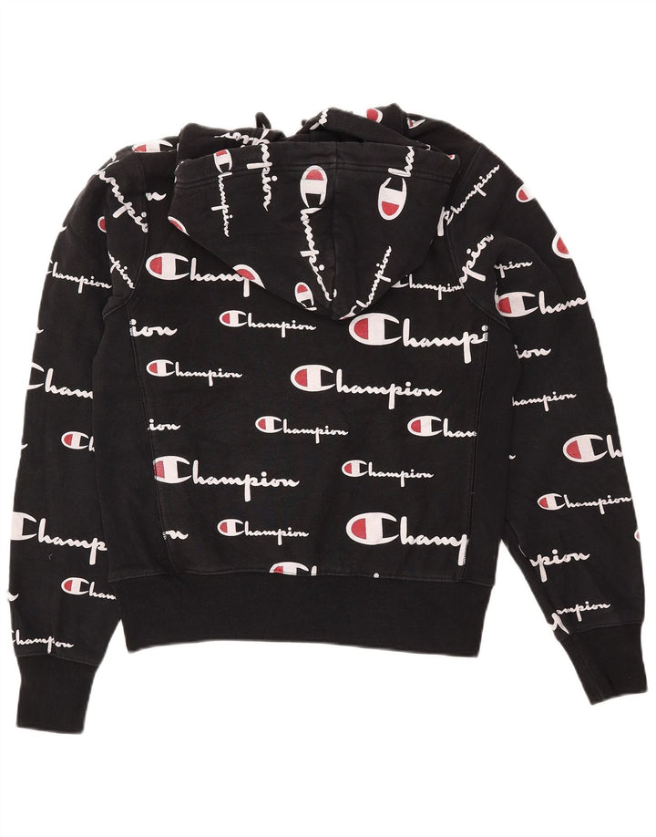 CHAMPION Pull à Capuche Graphique Reverse Weave Homme Petit Noir Coton