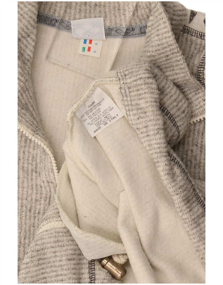 Arena Veste de Survêtement Graphique Femme IT 44 Gris Moyen Coton