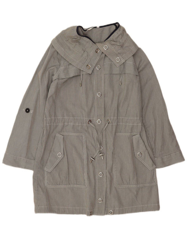 Marks & Spencer Trench-Coat surdimensionné pour femme UK 10 Petites rayures grises