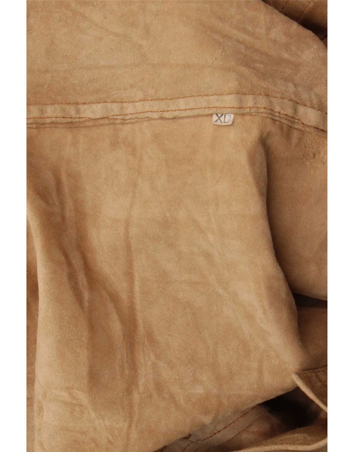 veste en daim femme vintage UK 18 XL Beige