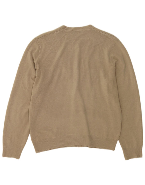 Marks & Spencer Pull Cardigan Blue Harbor Homme Petit Acrylique Beige