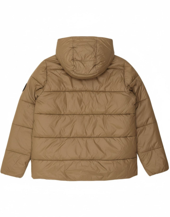 ZARA Mens Hooded Padded Jacket UK 36 Small Khaki Polyamide Vintage Zara and Second-Hand Zara from Messina Hembry 