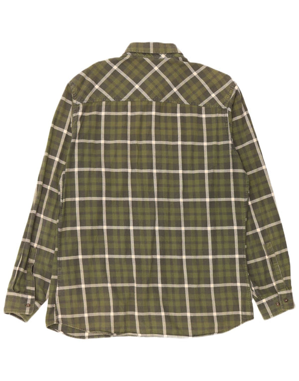 Marlboro Classics Chemise en flanelle pour homme XL en coton à carreaux vert