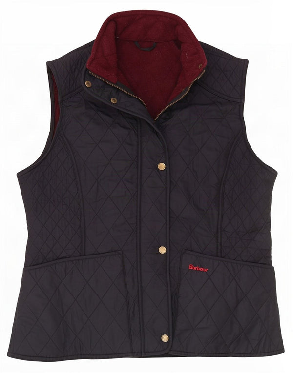 Barbour Gilet matelassé pour femme UK 16 Large Noir Polyester Classique