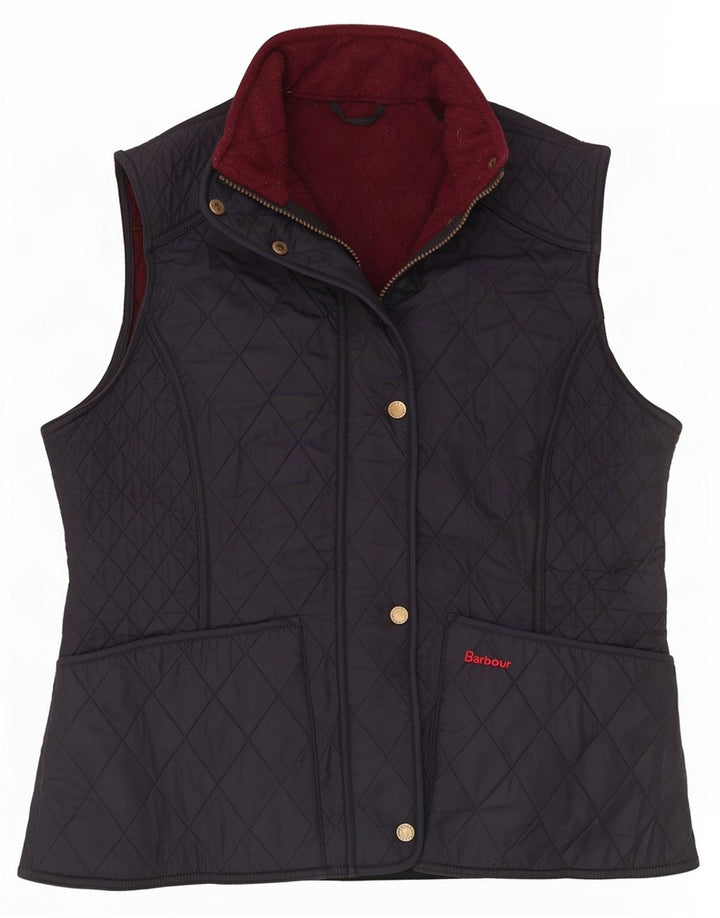 Barbour Gilet matelassé pour femme UK 16 Large Noir Polyester Classique