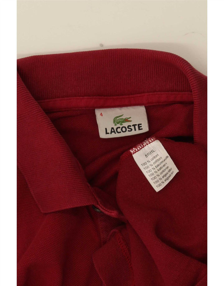 Lacoste Polo Homme Taille 4 Coton Rouge Moyen