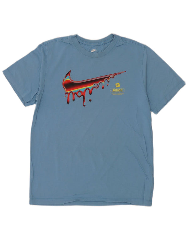 Nike T-Shirt Graphique Homme Bleu Moyen Coton