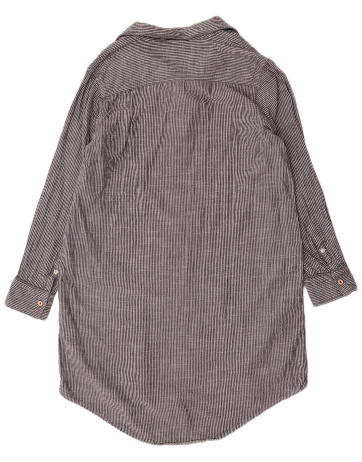Levi's Robe chemise pull pour femme UK 16 Grand coton à fines rayures gris