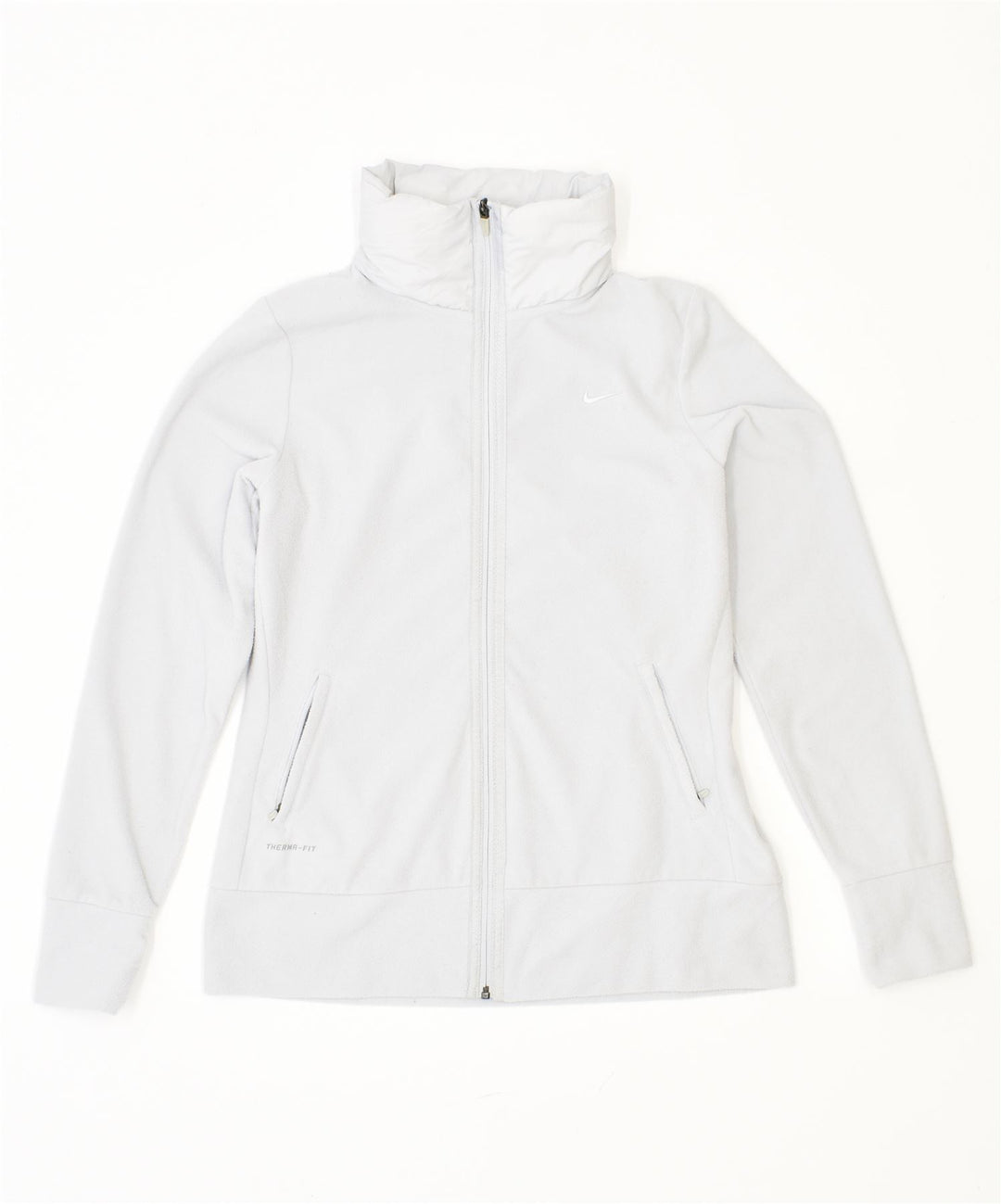 NIKE Veste polaire Therma Fit pour femme UK 14 Large Gris Polyester