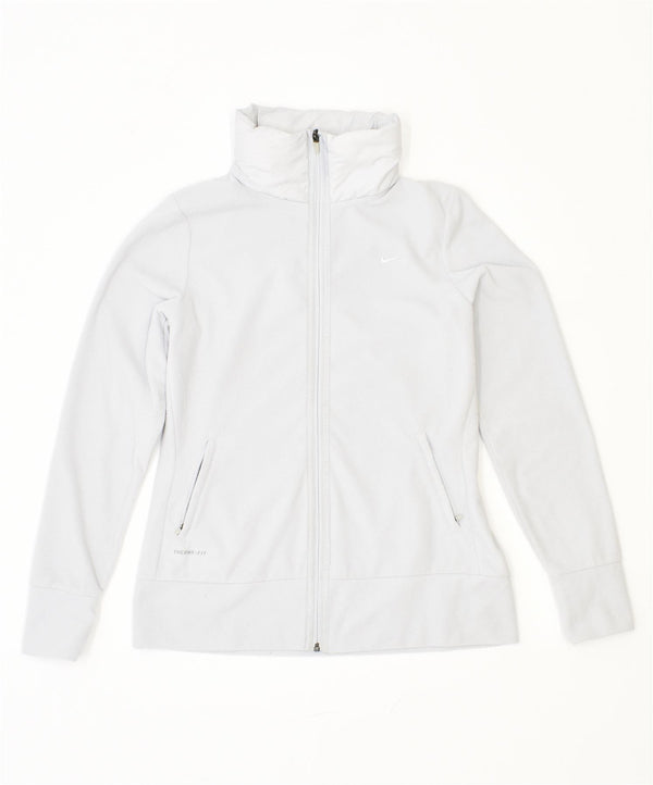 NIKE Veste polaire Therma Fit pour femme UK 14 Large Gris Polyester